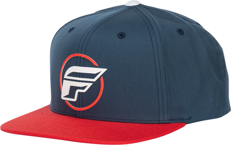 Fly Racing Fly Half Wing Hat Blue/Red with Adjustable Snapback for Motorcycles and ATVs