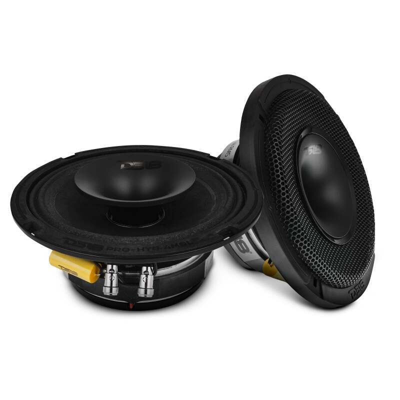 DS18 PRO-HY6.4MSL 6.5-inch 150W RMS Mid-Range Loudspeaker with Shallow Grill for Car Audio