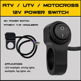 Pathfinder PWRMS Power Switch Mount with 18-inch Power Cable for 22mm Bars