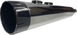 BASSANI XHAUST 4-1/2" Straight Can Slip-On Mufflers - Chrome with Black End Cap - Twin Cam Touring 1F744