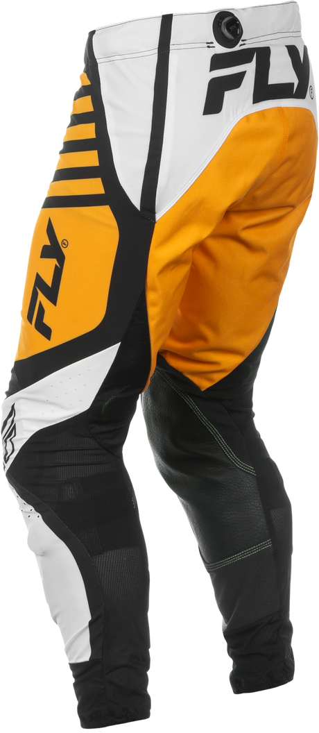 Fly Racing Youth Lite Pants - Ca/Ny White/Black/Mustard, Size 26 - Motorcycle Riding Gear for Off-Road and Motocross