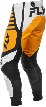 Fly Racing Lite Pants CA/NY White/Black/Mustard Size 30 - Motorcycle Riding Pants with Mesh Panels and Kevlar Stitching
