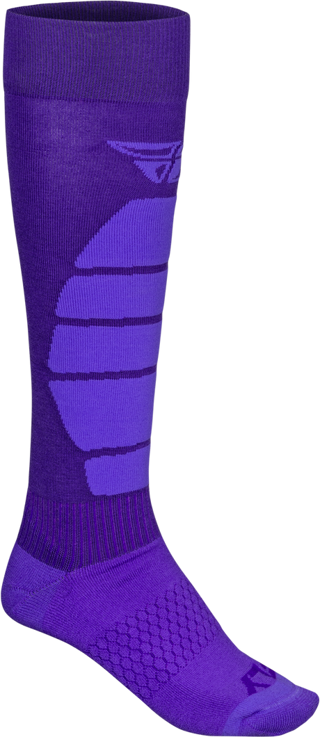 Fly Racing Snow Performance Coolmax Sock Purple Large/X-Large for ATV, Motorcycle, and Snowmobile