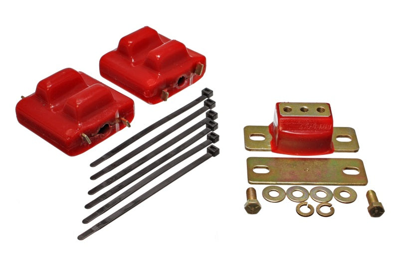Energy Suspension 3.1128R Performance Polyurethane Motor & Transmission Mounts for GMC R2500 Suburban (1987-1991) with Zinc Finish