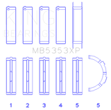 King Engine Bearings Ford 281 4.6L SOHC 16V (Size STDX) Performance Main Bearing Set (Set of 5)