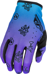 Fly Racing Lite Outline Gloves Purple/Blue/Black - Part #379-7153X for Motorcycle and Dirt Bike Riders