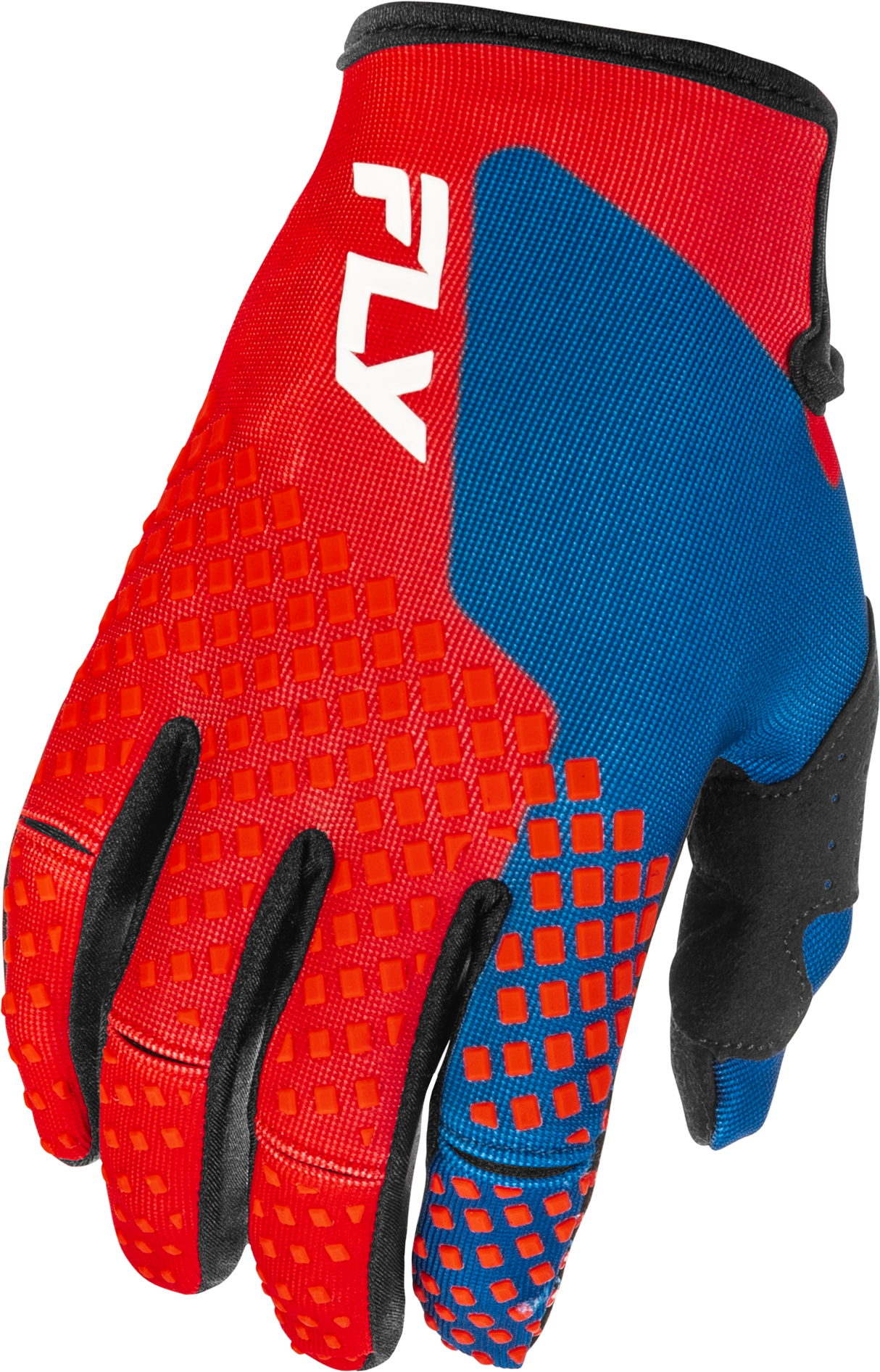 Fly Racing Kinetic Gloves Red/White/Blue XL - Lightweight Race Gloves with Ventilation for Motorcycle, ATV, and Dirt Bike Riders