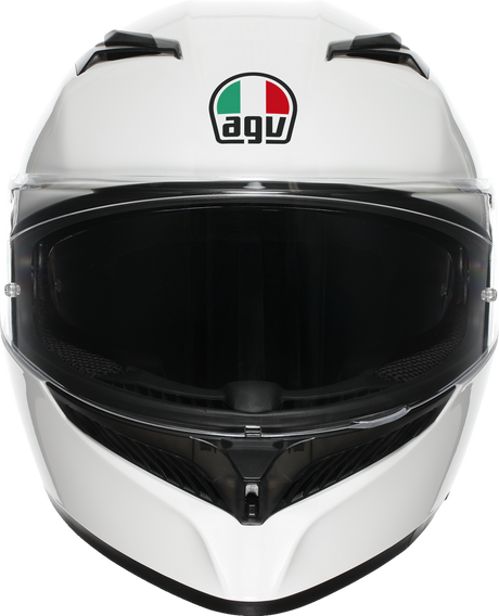 AGV K3 Mono Helmet - White, Small - Designed for Sport and Touring with Enhanced Ventilation and Aerodynamics