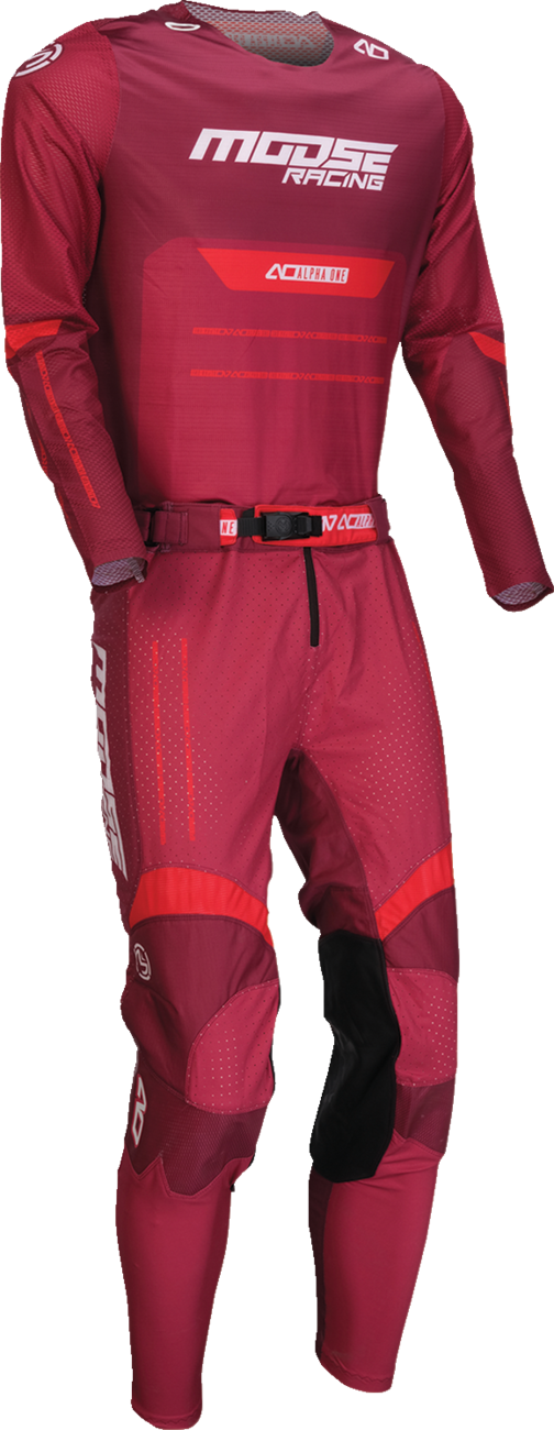 MOOSE OFFROAD Alpha One Jersey - Burgundy/White - XL 2910-8314