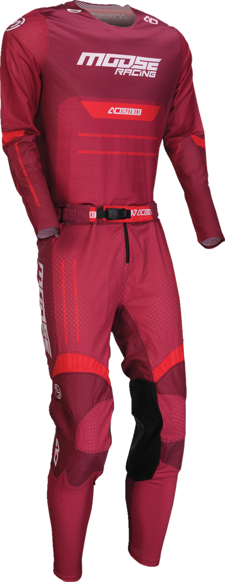 MOOSE OFFROAD Alpha One Jersey - Burgundy/White - XL 2910-8314