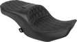 Drag Specialties Seats Freedom Seat for Harley FLT/FLH 2023-2025, Black Vinyl with Double Diamond Stitch, Part Number 4711B