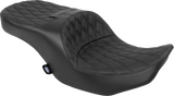 Drag Specialties Seats Freedom Seat for Harley FLT/FLH 2023-2025, Black Vinyl with Double Diamond Stitch, Part Number 4711B
