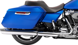 Drag Specialties Seats Freedom Seat for Harley FLT/FLH 2023-2025 - Black Vinyl with Red Double Diamond Stitch, Part #4711D