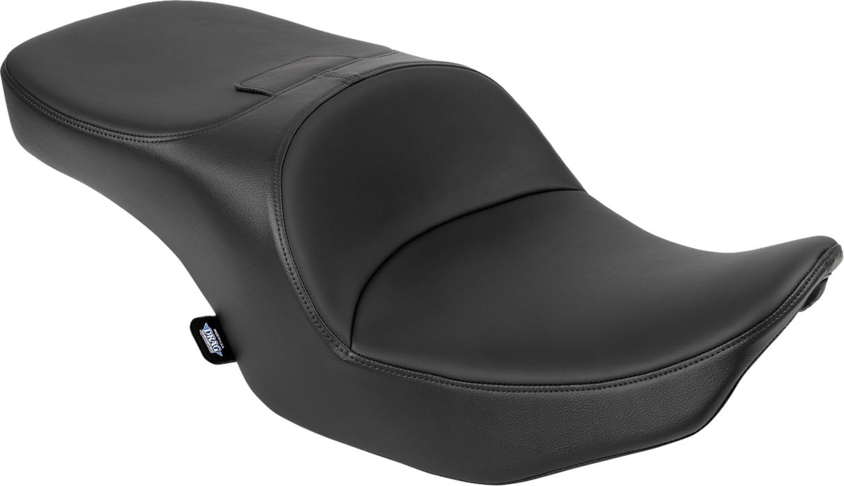 DRAG SPECIALTIES SEATS Freedom Seat for Harley FLT/FLH 2023-2025, Black Vinyl/Solar Leather, Part #4711E