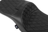 Drag Specialties Seats Freedom Seat for Harley FLT/FLH 2023-2025, Black Vinyl with Double Diamond Stitch, Part Number 4711B