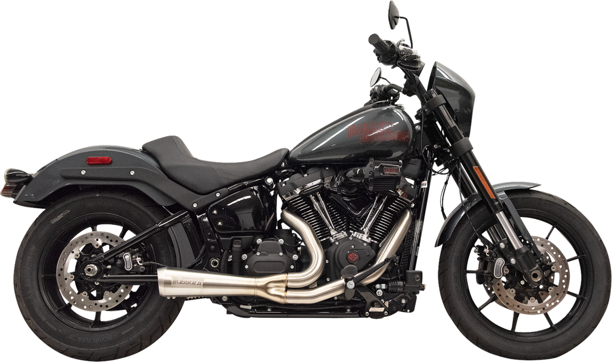 BASSANI XHAUST 2-into-1 Ripper Exhaust System with Megaphone Muffler - Short - Chrome - M8 Softail 1S75