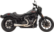 BASSANI XHAUST 2-into-1 Ripper Exhaust System with Megaphone Muffler - Short - Stainless - M8 Softail 1S75SS