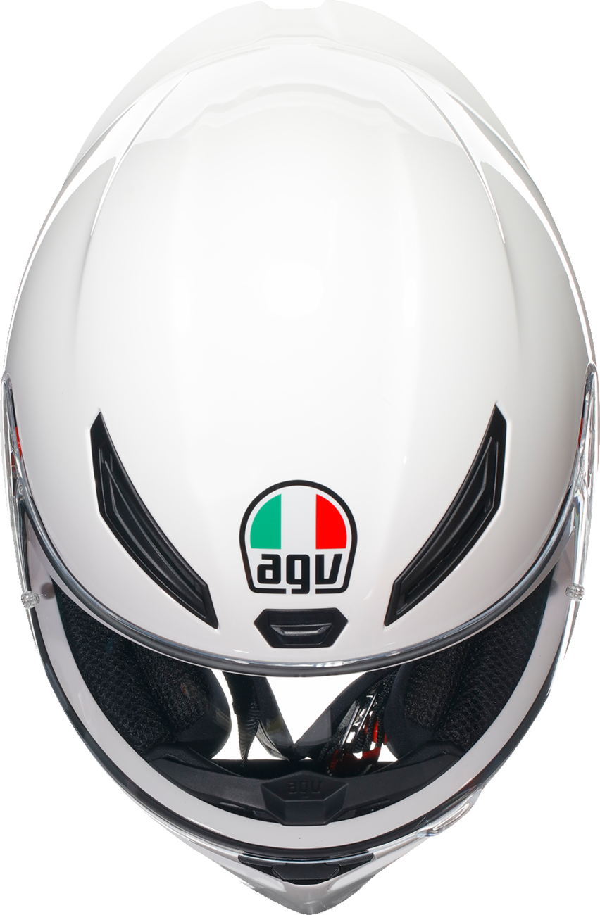 AGV K1 S Helmet - White Small - Sportbike Motorcycle Helmet with Ventilation and Pinlock Prepared Fit for Honda, Yamaha, Kawasaki, Suzuki, and More