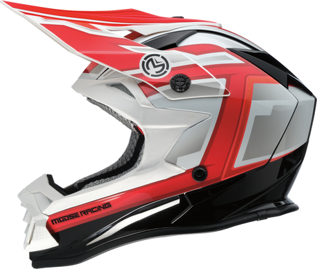 MOOSE OFFROAD MR3 Helmet - F.A.F. - White/Black/Red - Small 0110-8933