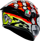 AGV K6 S Bezzecchi 2024 Helmet - Large, Carbon-Aramid Shell, Motorcycle Racing Gear for Honda, Yamaha, Suzuki, Kawasaki, Ducati