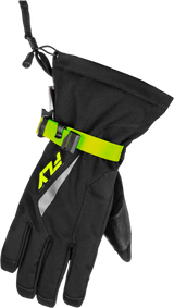 Fly Racing Title Gauntlet Gloves Black/Hi Vis Medium for Motorcycle Riding