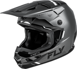 FLY Racing Kinetic Verdict Helmet Grey/Black/White XS – Off-Road Motorcycle Helmet with Dual-Density EPS and Ventilation for ATV, Dirt Bike, and Motocross