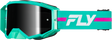 Fly Racing Zone Pro Goggle Teal/Purple with Black Mirror Smoke Lens – Motorcycle ATV Off-Road Helmet Compatibility