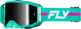 Fly Racing Zone Pro Goggle Teal/Purple with Black Mirror Smoke Lens – Motorcycle ATV Off-Road Helmet Compatibility