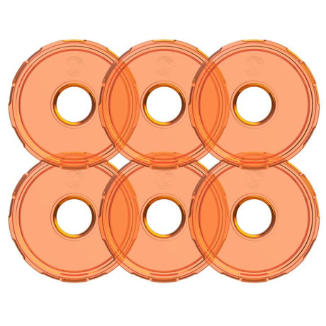 KC HiLiTES Cyclone V2 LED - Replacement Lens - Amber - 6-PK