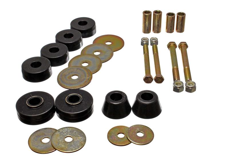 Energy Suspension Chevy Pickup Body Mounts - Black (Part No. 3.4137G) for 1963-1966 Chevrolet C10 Pickup