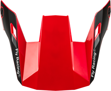 Fly Racing Rayce Helmet Visor Red/Black/White for MX and Off-Road Motorcycles - Fits Youth and Large Sizes