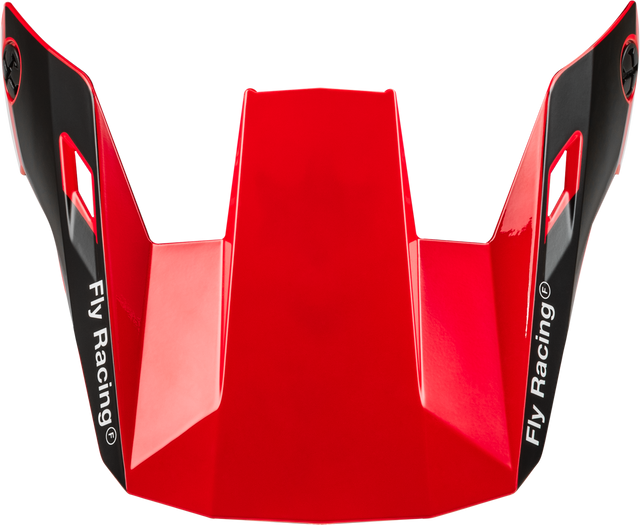 Fly Racing Rayce Helmet Visor Red/Black/White for MX and Off-Road Motorcycles - Fits Youth and Large Sizes