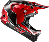 Fly Racing Yth Werx R Flow Carbon Helmet for Youth, Black Carbon/Red - Model 73-9231YL, Suitable for Motocross and Off-Road Vehicles