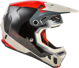 Fly Racing Formula CC Glide Helmet Black/Red/Grey XL - DOT & ECE Approved Motorcycle Helmet with Impact Absorption Technology