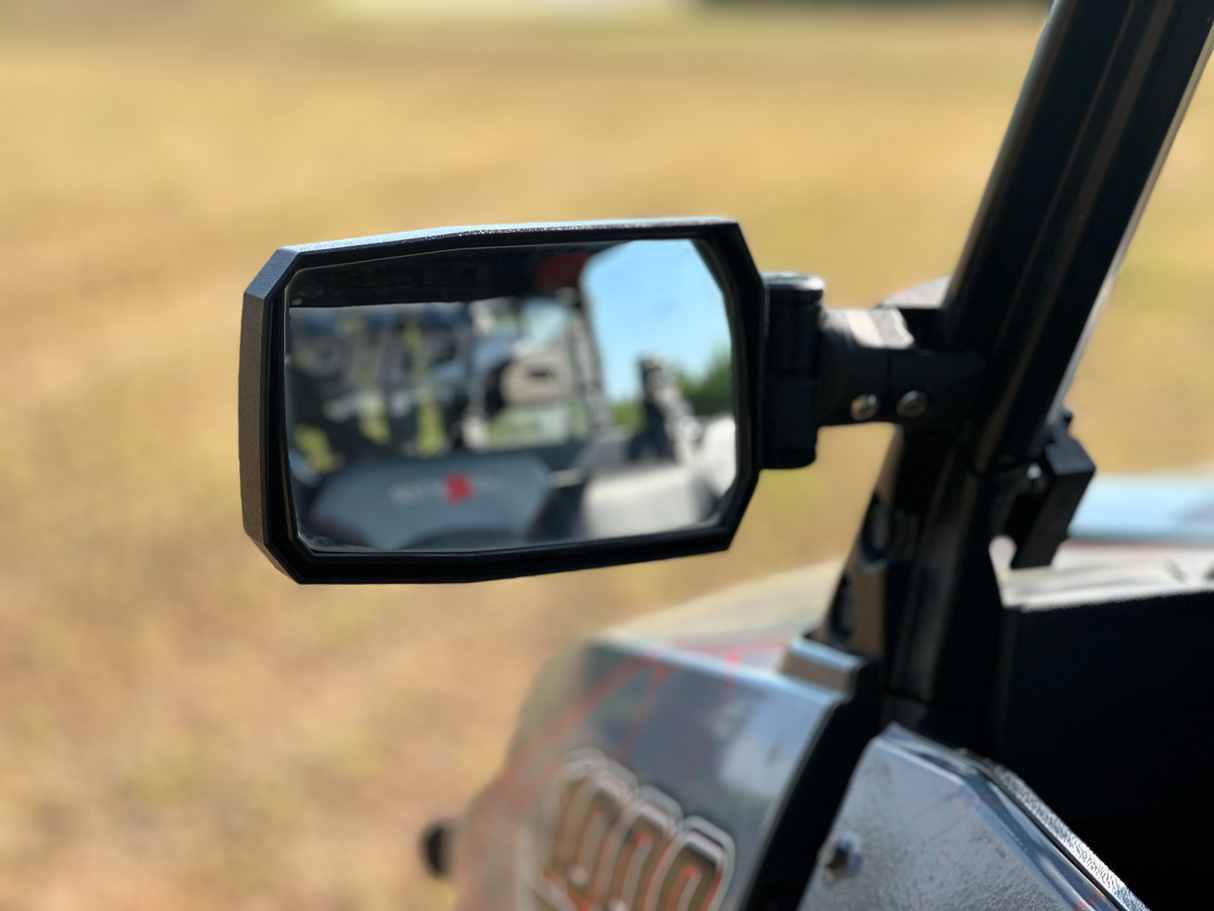 SEIZMIK Trailrider Side Mirrors Pol Pro Fit for ROPS Vehicles with Wide View Convex Safety Glass