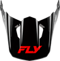 FLY Racing Kinetic Verdict Helmet Visor Black/Red/White for Off-Road Motorcycles - Size XS