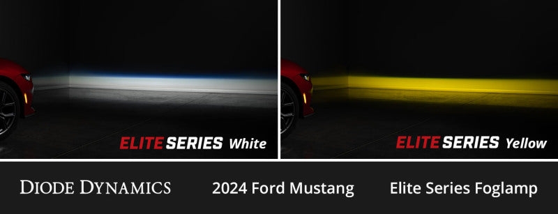 Diode Dynamics 2024 Ford Mustang EcoBoost Elite Series Add-On Fog Lamp Kit Yellow
