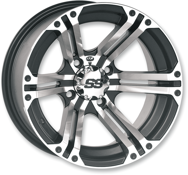 ITP Wheel - SS212 - Front/Rear - Machined Black - 12x7 - 4/137 - 5+2 1222230404B