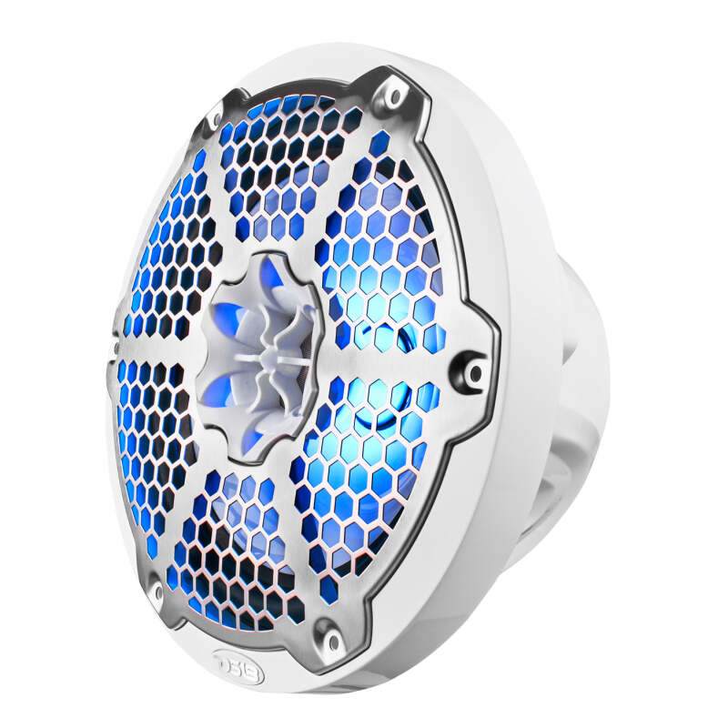 DS18 NXL-M Series 8-Inch Marine and Powersports Speaker with RGB LED Lights – White Finish