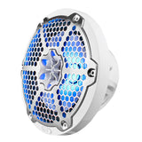 DS18 NXL-M Series 8-Inch Marine and Powersports Speaker with RGB LED Lights – White Finish