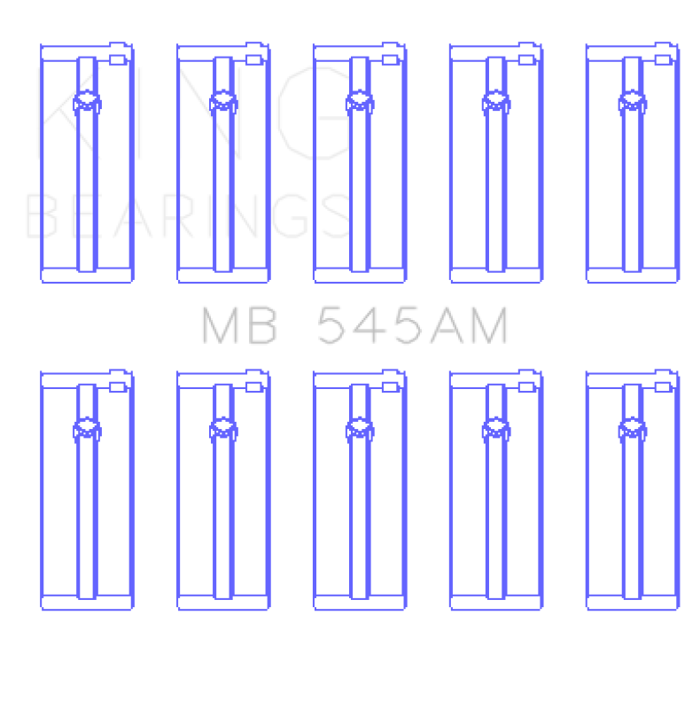King Engine Bearings Ford N4A/Ne/L/N/Jcc/Lcj/Lse (Size +0.75mm) Main Bearing Set