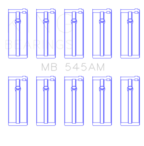 King Engine Bearings Ford N4A/Ne/L/N/Jcc/Lcj/Lse (Size +0.25mm) Main Bearing Set