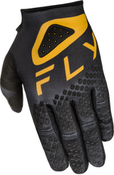 Fly Racing Kinetic Center Gloves Black/Gold Medium – Motorcycle Racing Gloves with Reinforced Palm & Ventilated Design
