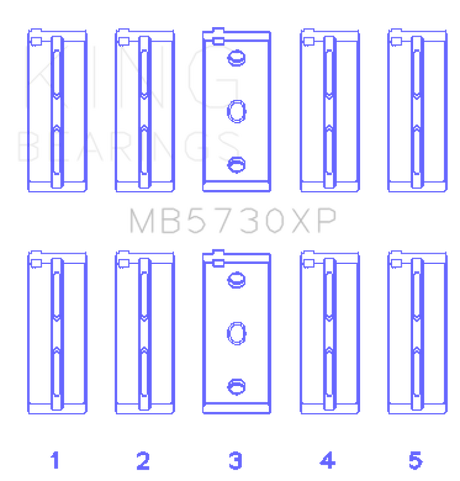 King Engine Bearings Lancia DElta Integrale (Size STDX) Main Bearing Set