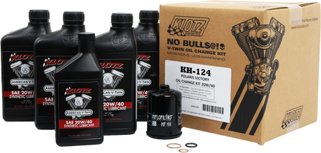 KLOTZ Victory 4.5 Qt Synthetic Oil Change Kit for Motorcycles