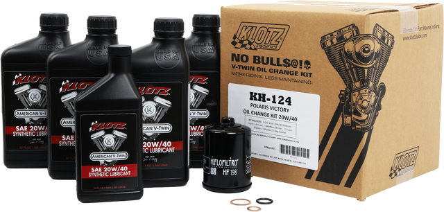 KLOTZ Victory 4.5 Qt Synthetic Oil Change Kit for Motorcycles