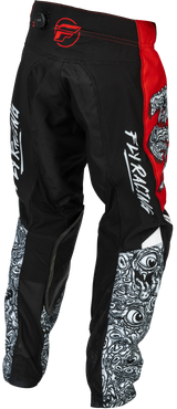 Fly Racing Youth Kinetic Mutant Pants – Size 24, Red/White/Black – Durable Motorcycle Riding Trousers with Mesh Liner and Adjustable Fit