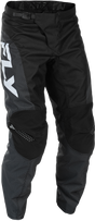 Fly Racing F 16 Pants Black/White Size 48 for ATV, Dirt Bike, and Off-Road Vehicles