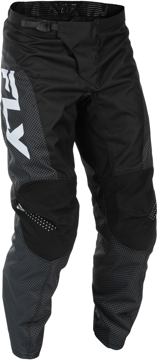 Fly Racing F 16 Pants Black/White Size 40 - Durable Off-Road Motorcycle Pants with Mesh Liner and Adjustable Fit