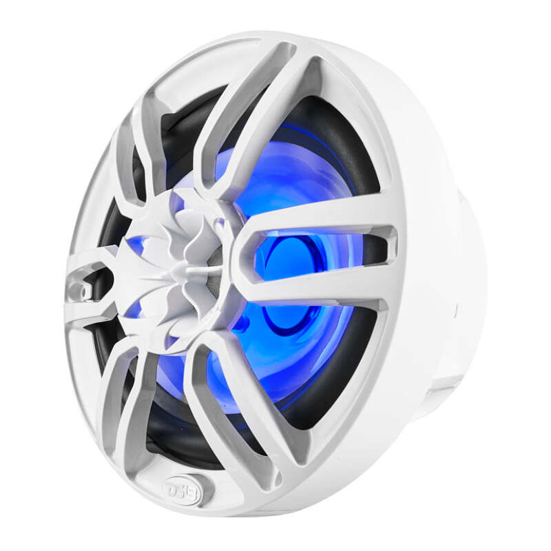 DS18 NXL Series 6x9 inch Marine Coaxial Speaker with RGB Lights - White, 125W RMS, 2-Way for Powersports and Marine Vehicles